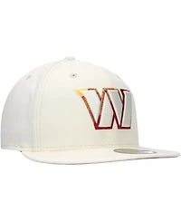 Men's New Era Cream Washington Commanders Chrome Color Dim 59FIFTY Fitted Hat