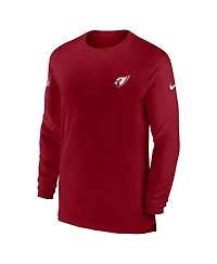 Men's Nike Cardinal Arizona Cardinals Sideline Coach Performance Long Sleeve T-shirt