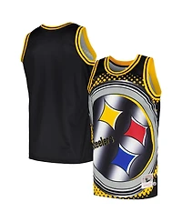 Men's Mitchell & Ness Black Pittsburgh Steelers Big Face 7.0 Fashion Tank Top