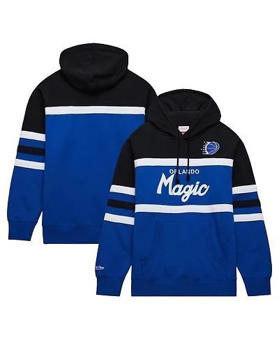 Men's Mitchell & Ness Blue, Black Orlando Magic Head Coach Pullover Hoodie