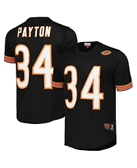 Men's Mitchell & Ness Walter Payton Black Chicago Bears Retired Player Name and Number Mesh Top