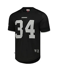 Men's Mitchell & Ness Bo Jackson Black Los Angeles Raiders Gridiron Classics Retired Player Name and Number Mesh Top