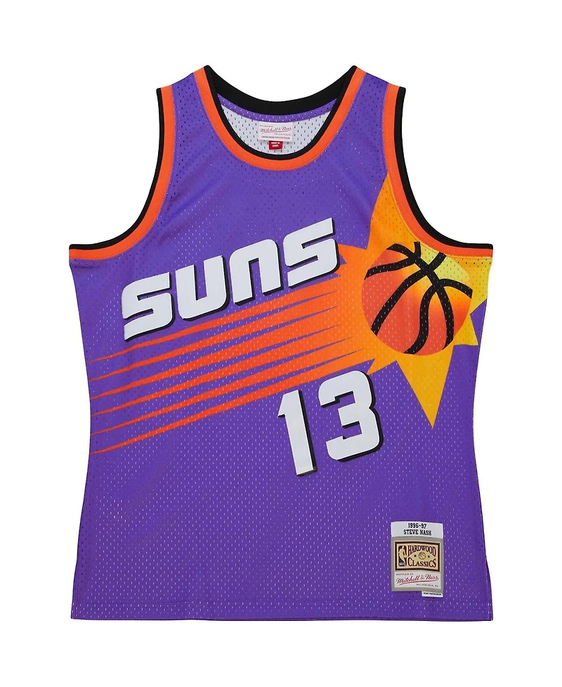 Men's Mitchell & Ness Steve Nash Purple Phoenix Suns Hardwood Classics 1996/97 Tropical Swingman Jersey