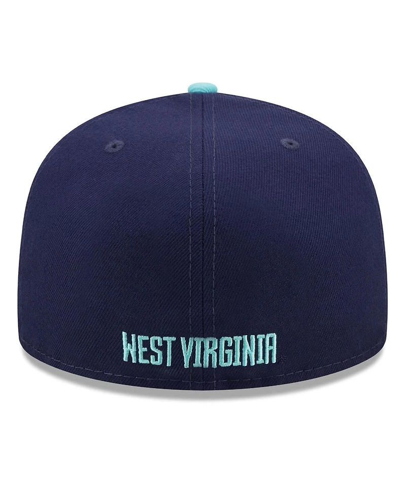 Men's New Era Navy, Light Blue West Virginia Mountaineers 59FIFTY Fitted Hat