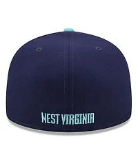 Men's New Era Navy, Light Blue West Virginia Mountaineers 59FIFTY Fitted Hat