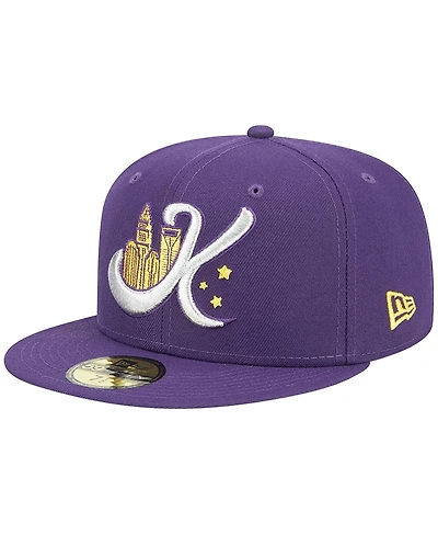 Men's New Era Purple Charlotte Knights Theme Nights Uptown 59FIFTY Fitted Hat