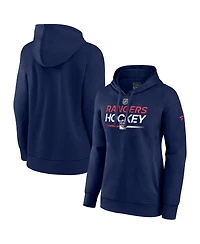 Women's Fanatics Navy New York Rangers Alternate Wordmark Fleece Pullover Hoodie