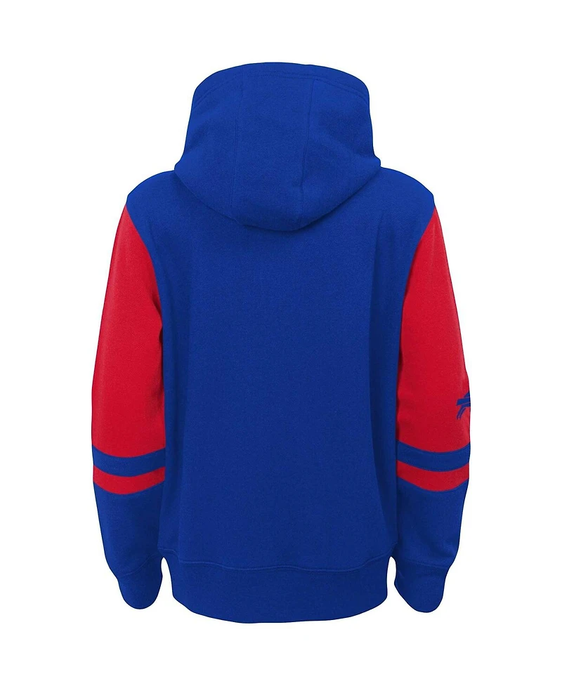 Little Boys and Girls Royal Buffalo Bills Stadium Color Block Full-Zip Hoodie
