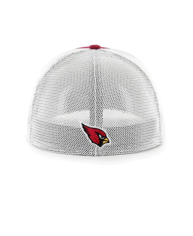 Men's '47 Brand Cardinal Arizona Cardinals Leather Head Flex Hat