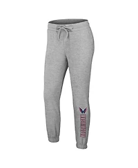 Women's Wear by Erin Andrews Heather Gray Vegas Golden Knights Knit Long Sleeve Tri-Blend T-shirt and Pants Sleep Set
