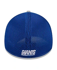 Men's New Era Gray York Giants Pipe 39THIRTY Flex Hat