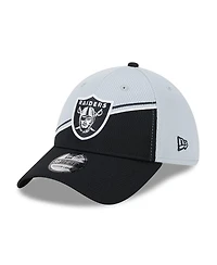 Men's New Era Gray, Black Las Vegas Raiders 2023 Sideline 39THIRTY Flex Hat
