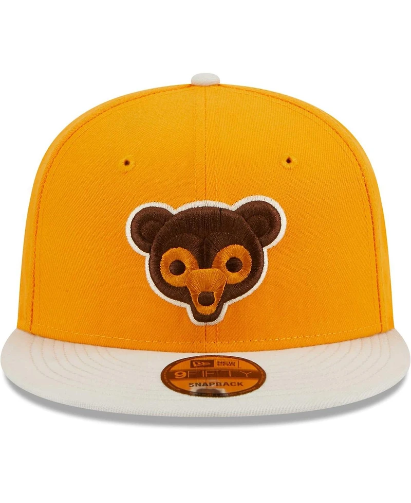 Men's New Era Gold Chicago Cubs Tiramisu 9FIFTY Snapback Hat