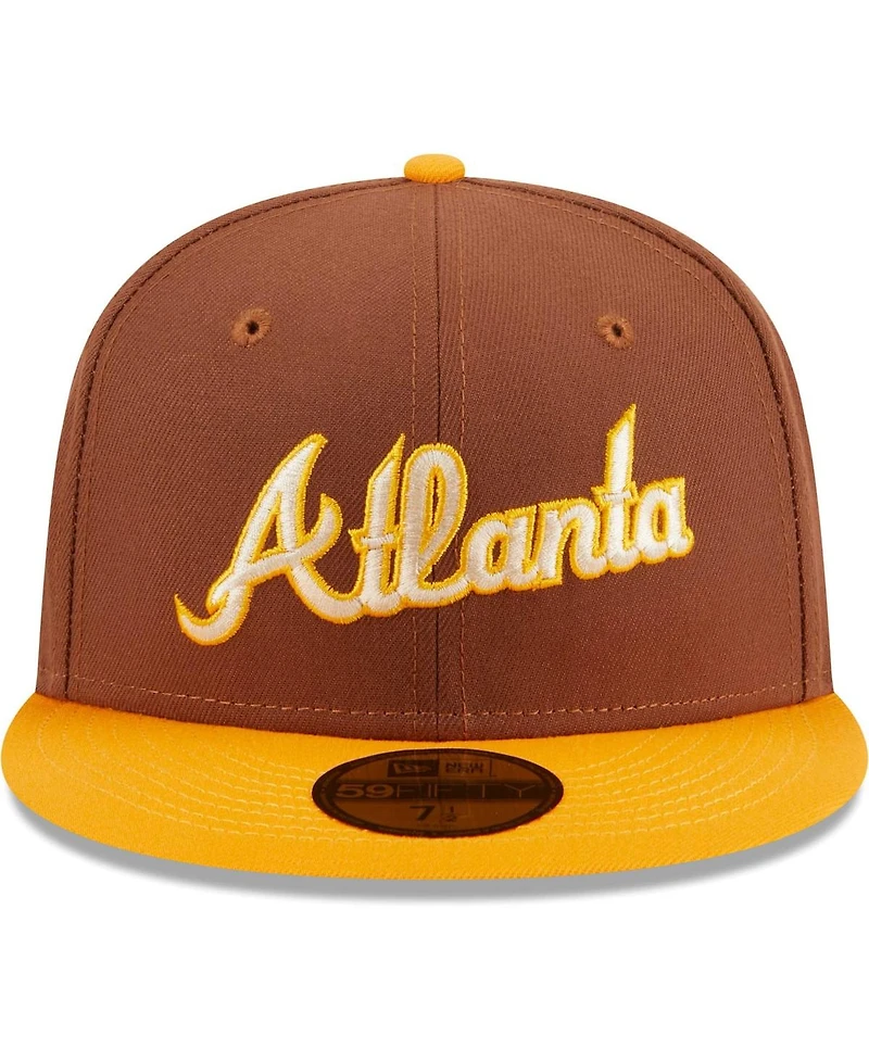 Men's New Era Brown Atlanta Braves Tiramisu 59FIFTY Fitted Hat
