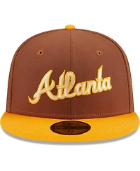 Men's New Era Brown Atlanta Braves Tiramisu 59FIFTY Fitted Hat