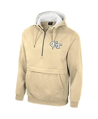 Men's Colosseum Gold Georgia Tech Yellow Jackets Team Half-Zip Pullover Hoodie