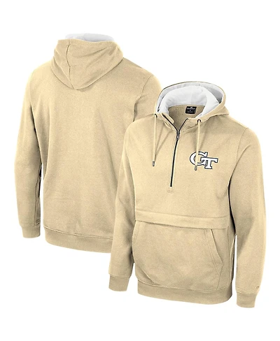 Men's Colosseum Gold Georgia Tech Yellow Jackets Team Half-Zip Pullover Hoodie