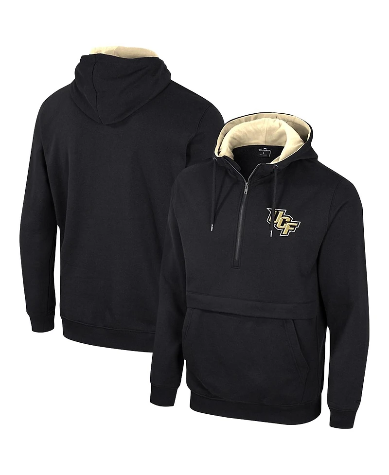 Men's Colosseum Black Ucf Knights Team Half-Zip Pullover Hoodie