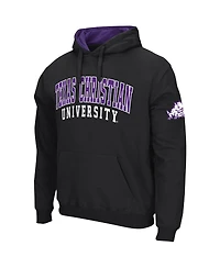 Men's Colosseum Black Tcu Horned Frogs Double Arch Pullover Hoodie