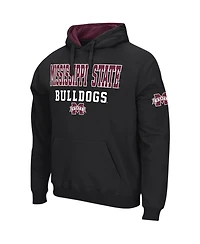 Men's Colosseum Black Mississippi State Bulldogs Sunrise Pullover Hoodie