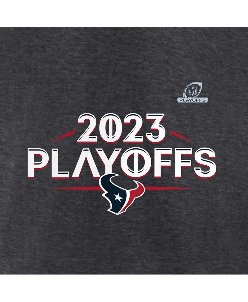 Men's Fanatics Heather Charcoal Houston Texans 2023 Nfl Playoffs Ready T-shirt