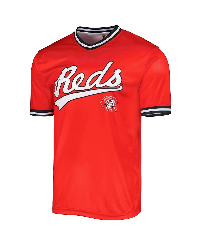 Men's Stitches Red Cincinnati Reds Cooperstown Collection Team Jersey