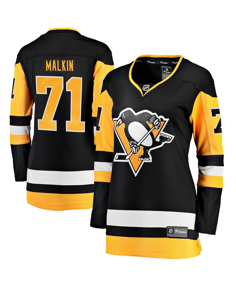 Women's Fanatics Evgeni Malkin Black Pittsburgh Penguins Home Breakaway Player Jersey