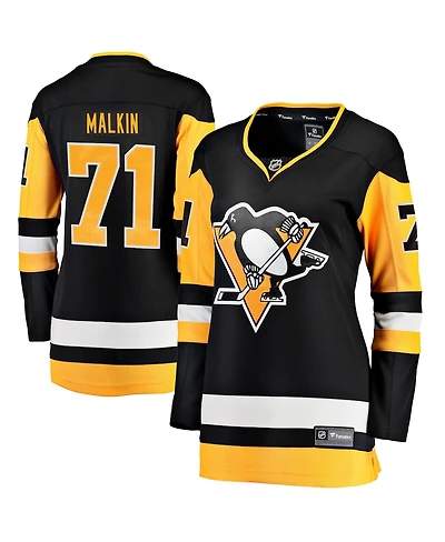 Women's Fanatics Evgeni Malkin Black Pittsburgh Penguins Home Breakaway Player Jersey
