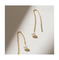 Ana Luisa Pearl Threader Earrings - Abrielle