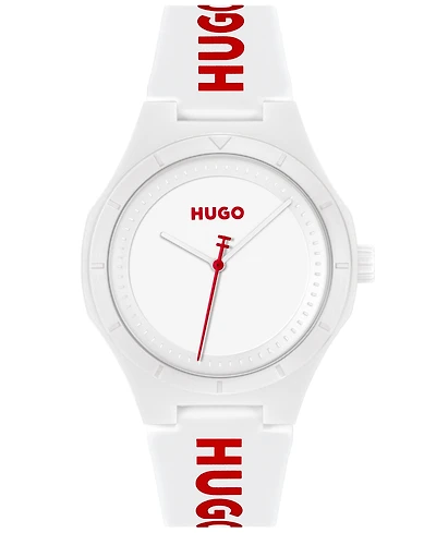 Hugo Boss Men's Lit for Him Quartz White Silicone Watch 42mm