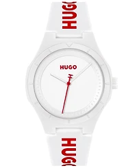 Hugo Boss Men's Lit for Him Quartz White Silicone Watch 42mm