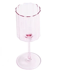 Jeanne Fitz Scalloped Rim Fluted Wine Glasses, Set of 4