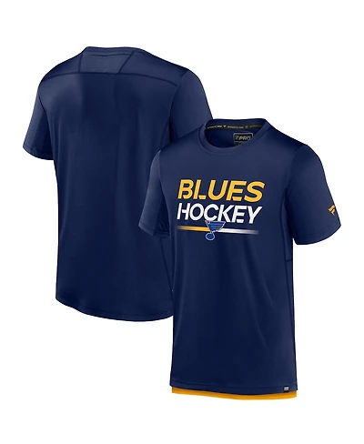 Men's Fanatics Navy St. Louis Blues Authentic Pro Tech T-shirt
