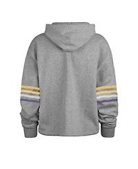 Women's '47 Brand Gray Distressed Los Angeles Lakers Upland Bennett Pullover Hoodie