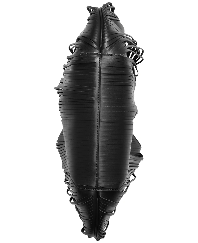 Donna Karan New York Baldwin Large Laser-cut Shoulder with Leather Wrapped Rounded Handle
