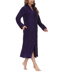 Ink+Ivy Women's Front Zipper Plush Robe