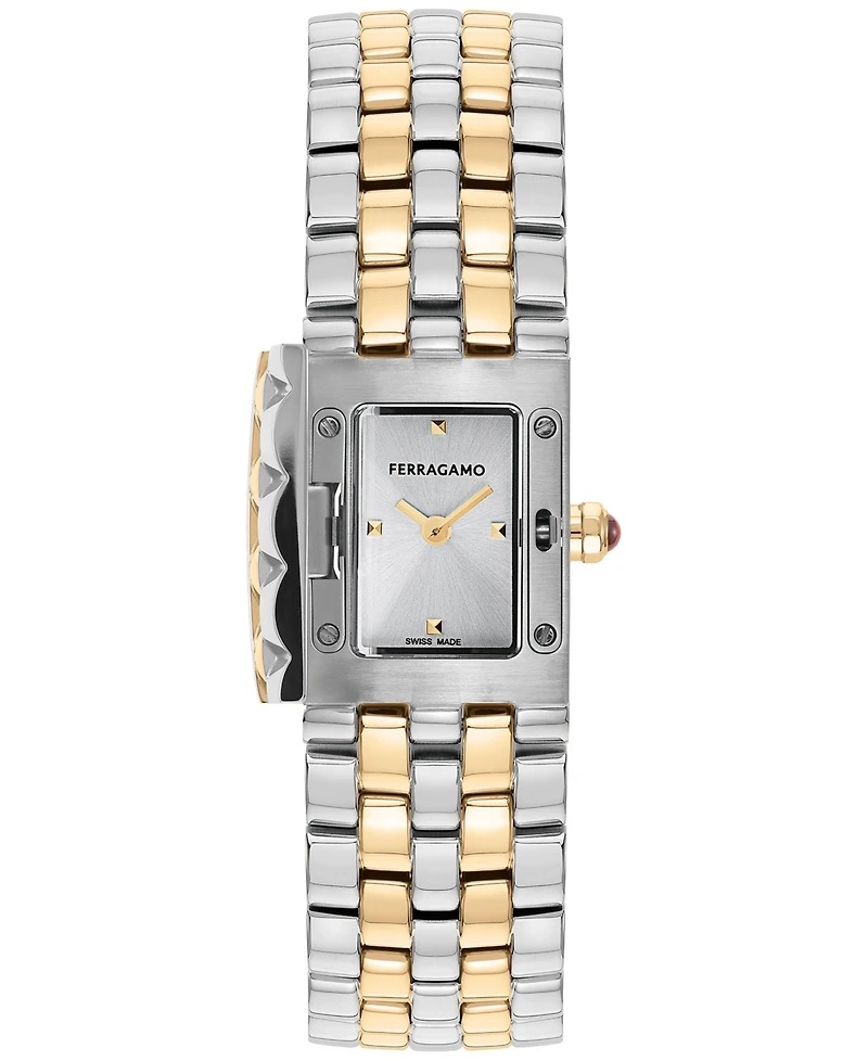 Salvatore Ferragamo Women's Swiss Two-Tone Stainless Steel Bracelet Watch 19x30mm
