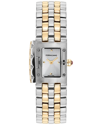 Salvatore Ferragamo Women's Swiss Two-Tone Stainless Steel Bracelet Watch 19x30mm