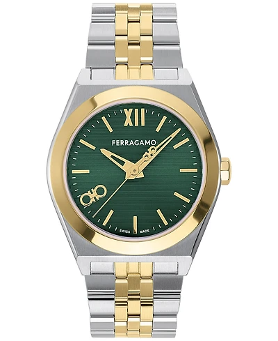 Salvatore Ferragamo Men's Swiss Two-Tone Stainless Steel Bracelet Watch 40mm