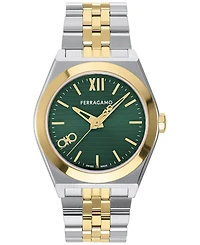 Salvatore Ferragamo Men's Swiss Two-Tone Stainless Steel Bracelet Watch 40mm