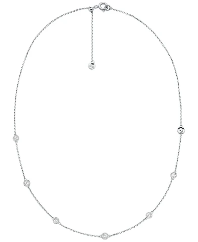 Michael Kors Gold-Tone or Silver-Tone Sterling Silver Station Necklace
