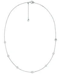 Michael Kors Gold-Tone or Silver-Tone Sterling Silver Station Necklace