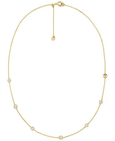 Michael Kors Gold-Tone or Silver-Tone Sterling Silver Station Necklace