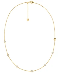 Michael Kors Gold-Tone or Silver-Tone Sterling Silver Station Necklace