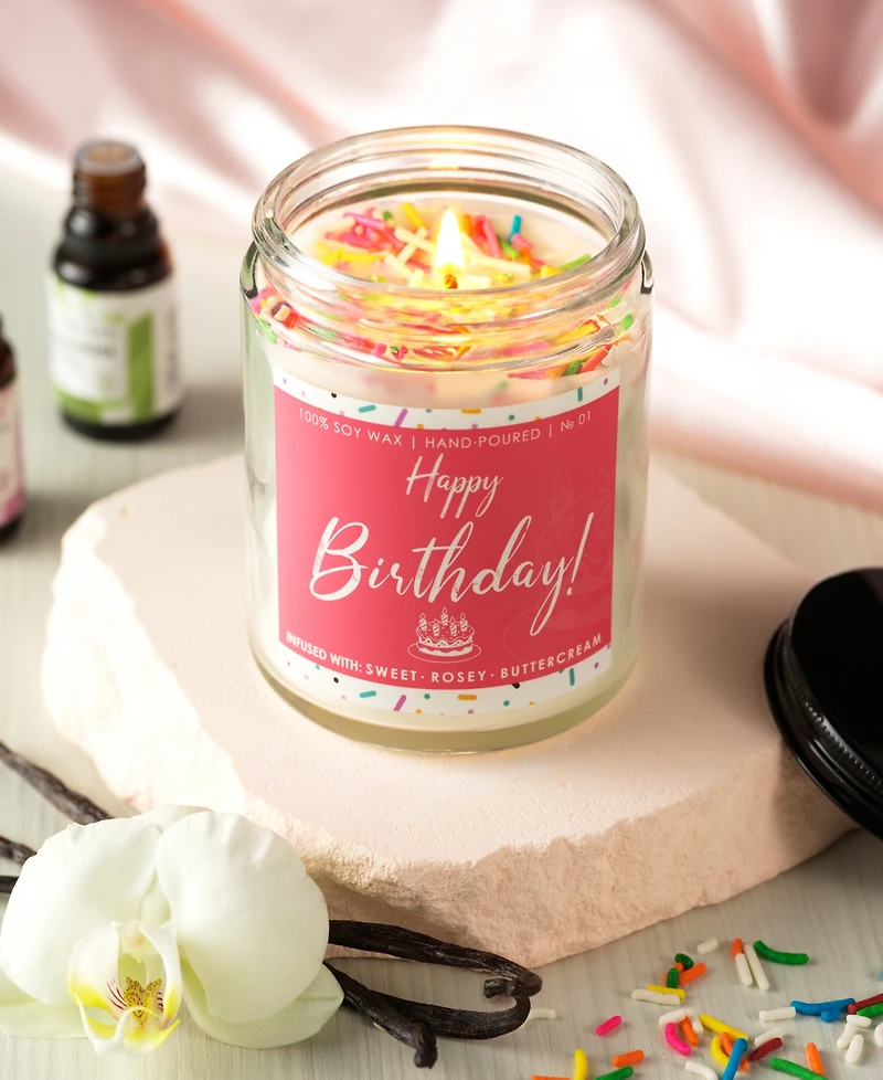 Lovery Happy Birthday Candle, 6.7 oz.