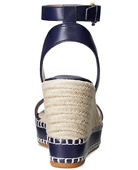 Lauren Ralph Women's Hilarie Ankle-Strap Espadrille Platform Wedge Sandals