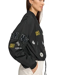 Dkny Women's Logo Bomber Jacket
