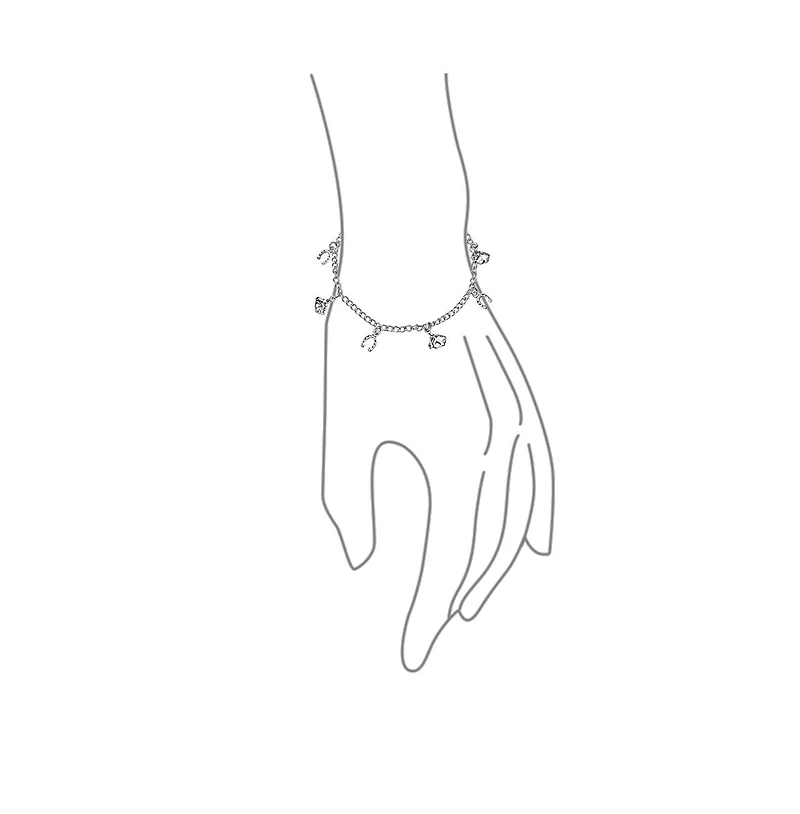 Bling Jewelry Good Luck Multi Horseshoe Horses Dangling Charm Bracelet Graduation Gift Cubic Zirconia Pave Cz Sterling Silver