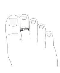 Bling Jewelry Pinky Midi Celtic Trinity Band Toe Ring Oxidized Silver Sterling Adjustable