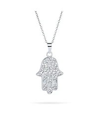 Bling Jewelry Yoga Delicate Filigree Swirl Amulet Talisman Fatima Hand Of God Hamsa Pendant Necklace Sterling Silver
